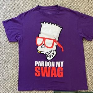 The Simpsons Size Large
Graphic T-shirt” Pardon my Swag”
unisex 100% cotton